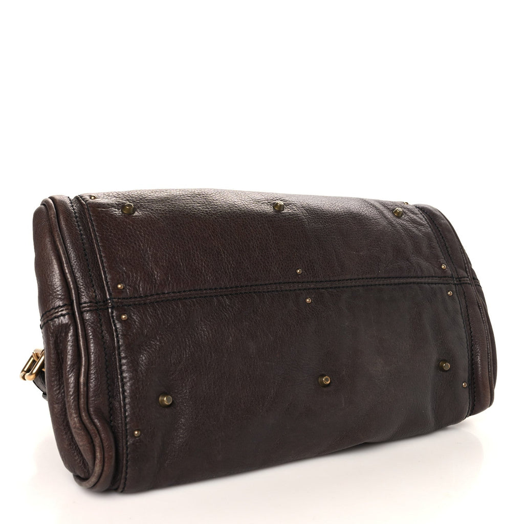 Calfskin Medium Paddington Satchel Chocolate