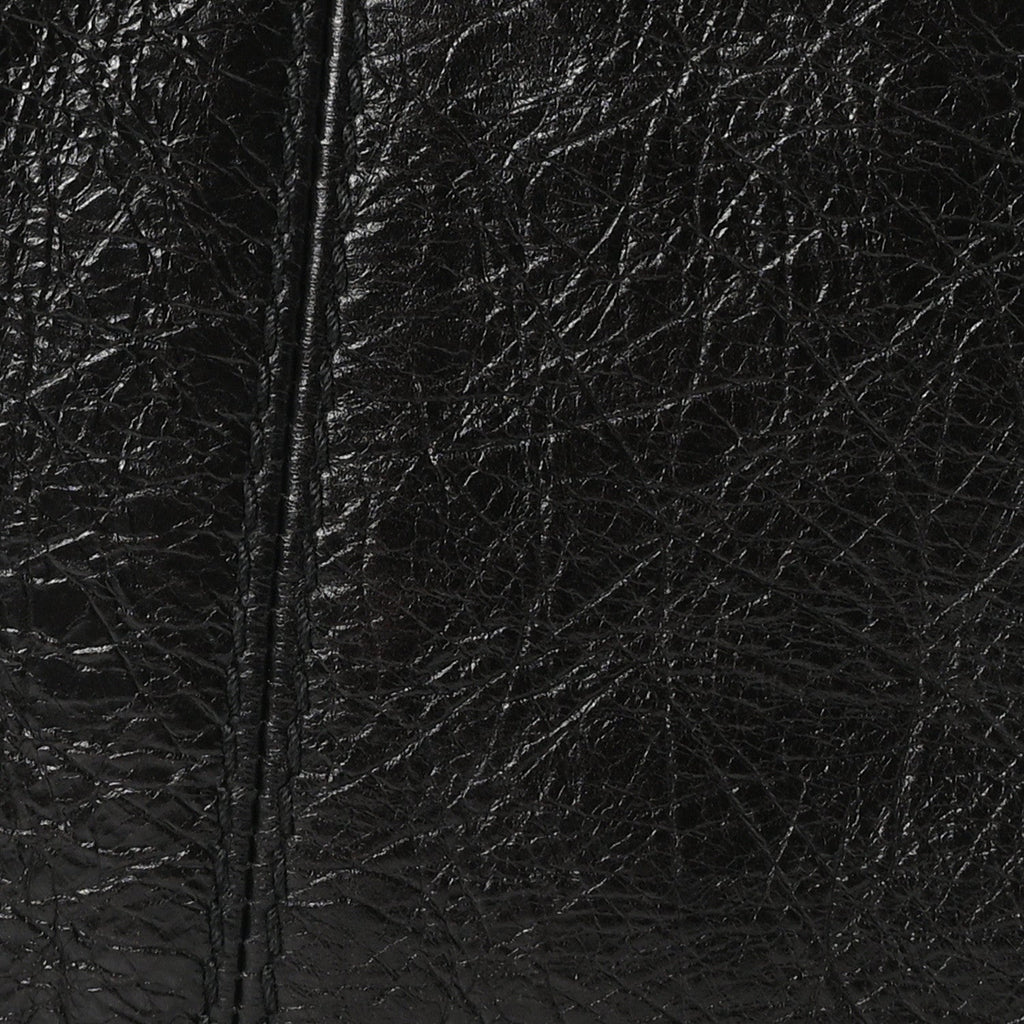Crinkled Calfskin Large Grand Tour Multipocket Bag Black