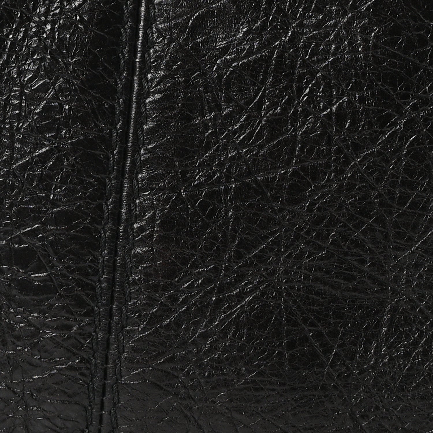 Crinkled Calfskin Large Grand Tour Multipocket Bag Black
