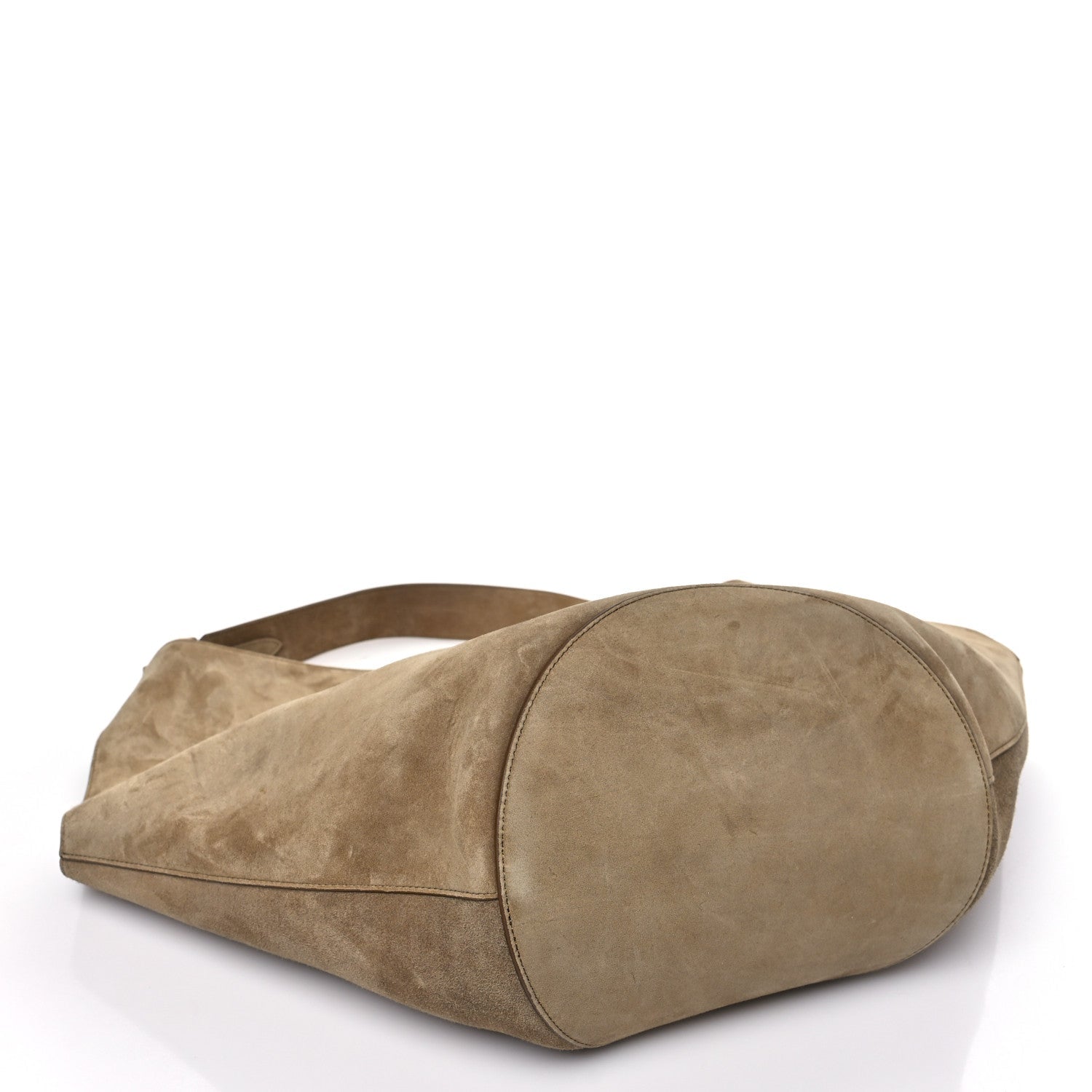 Suede Calfskin Medium Lotus Tote Mud