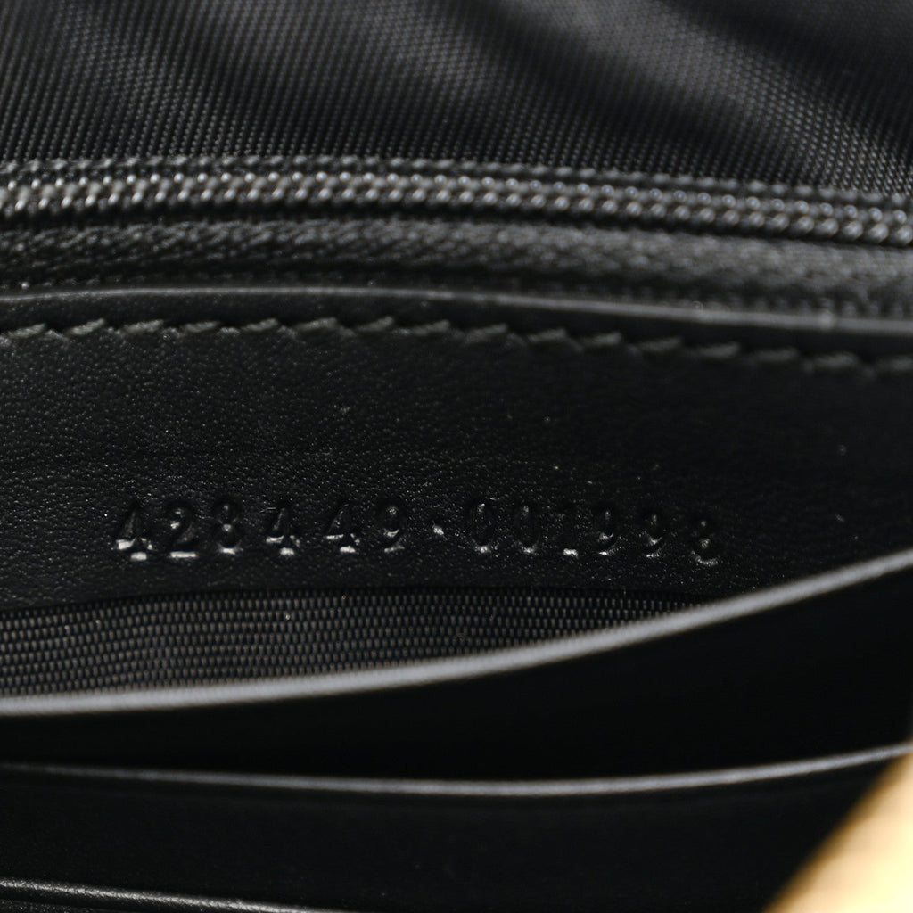 GG Supreme Monogram Wrist Wallet Black