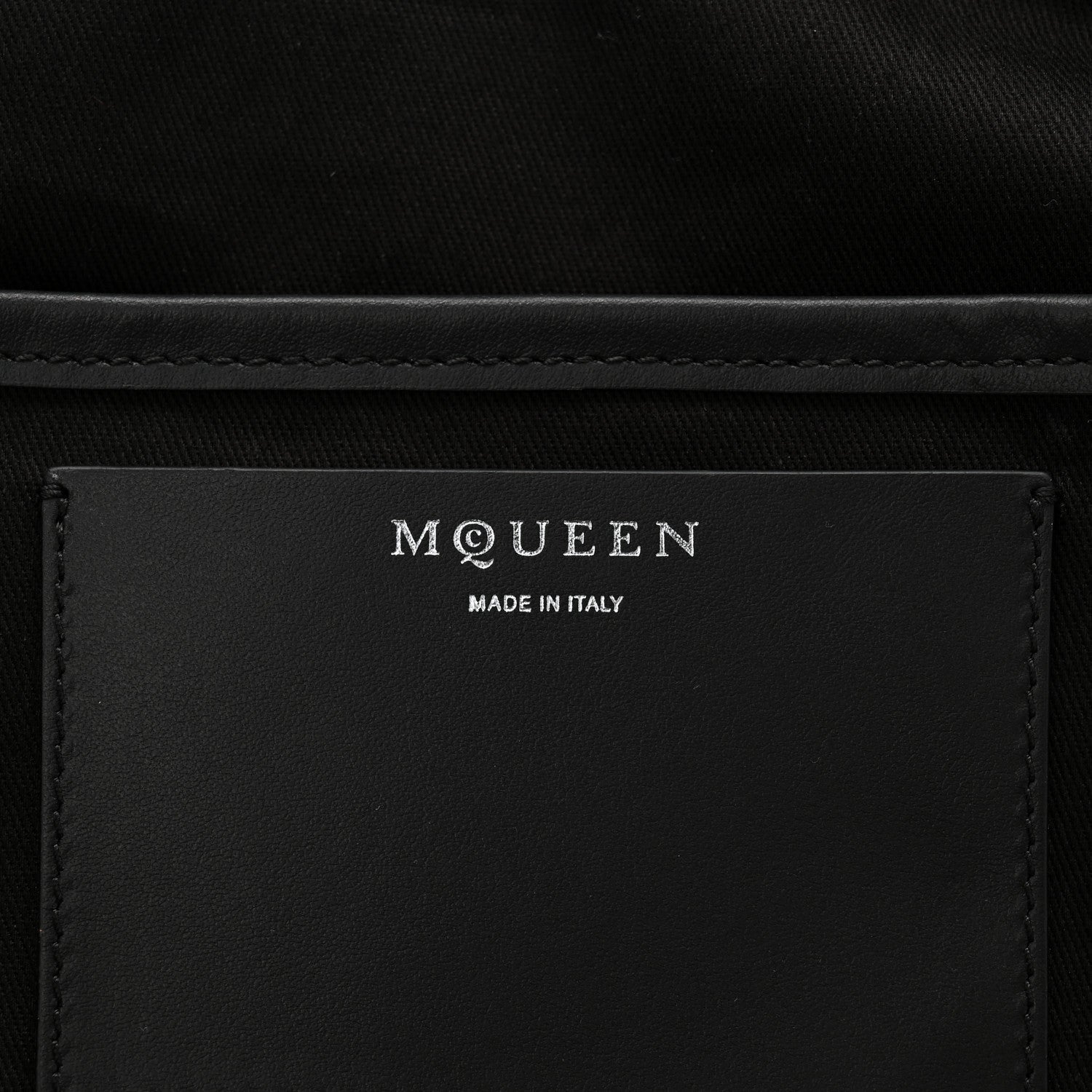 Canvas Calfskin T-Bar Shopping Bag Black