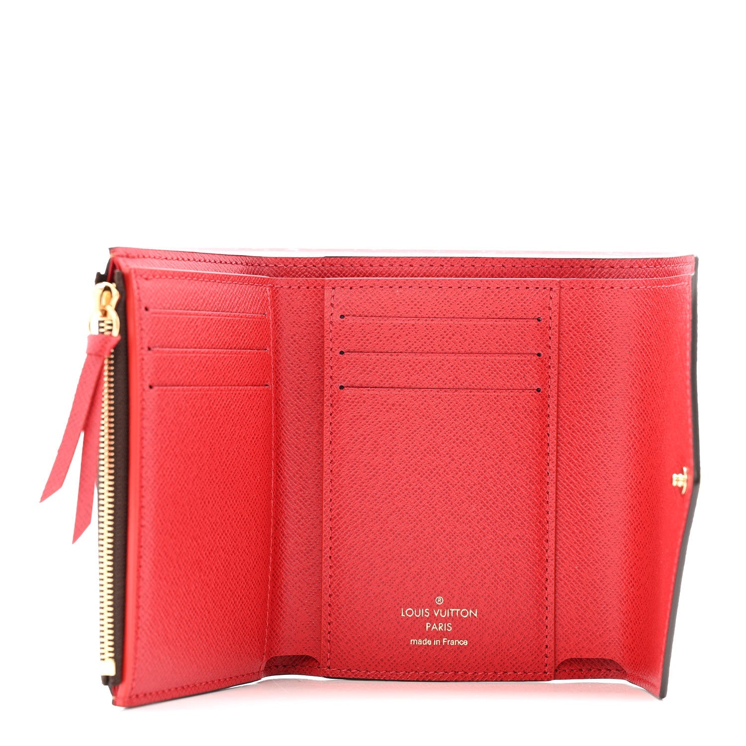 Damier Ebene Victorine Wallet Red