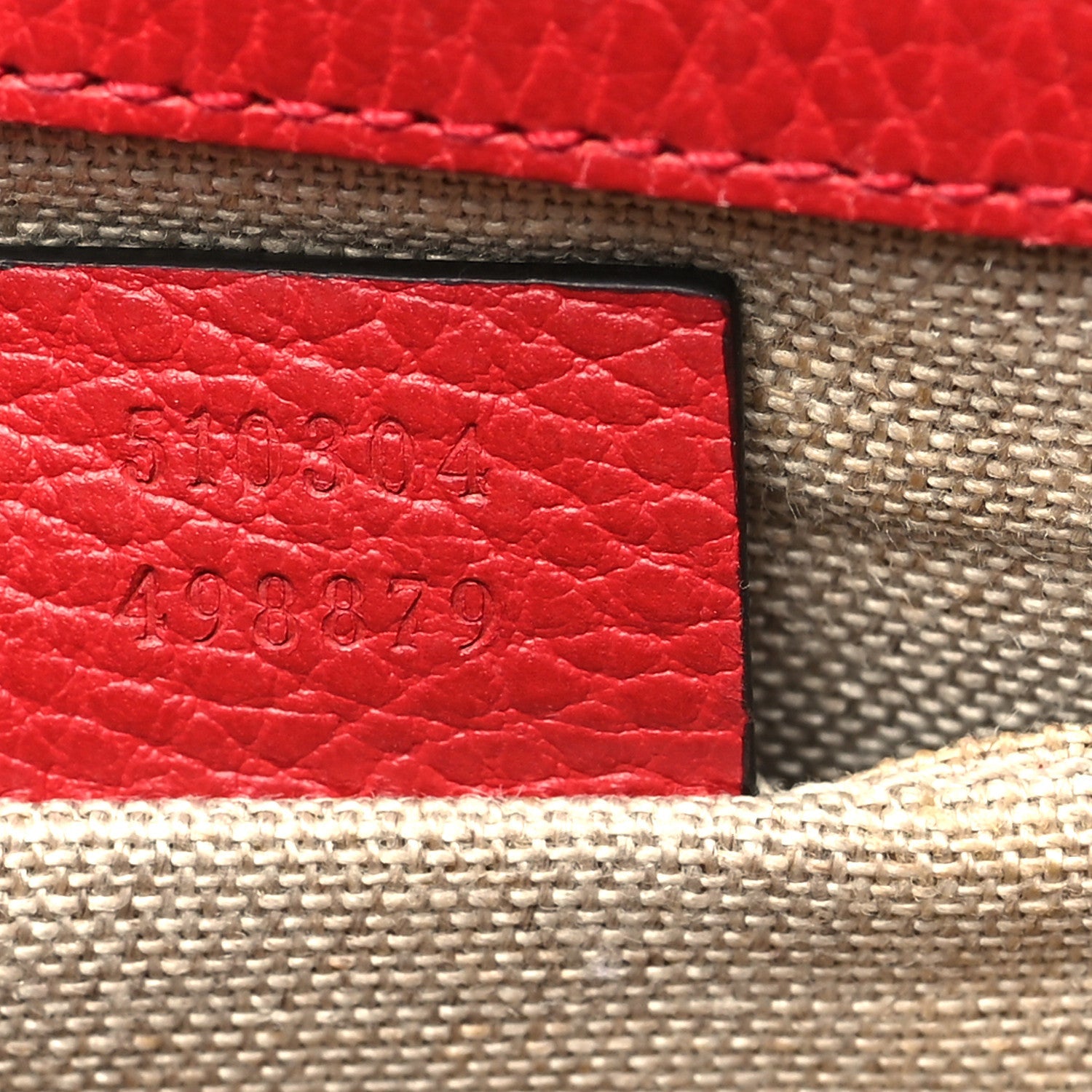 Dollar Calfskin Small Interlocking G Shoulder Bag Red