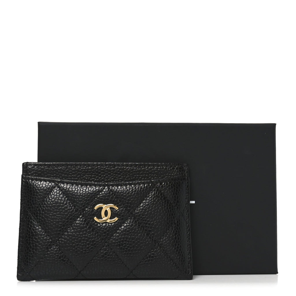 Caviar Quilted  Holder Black