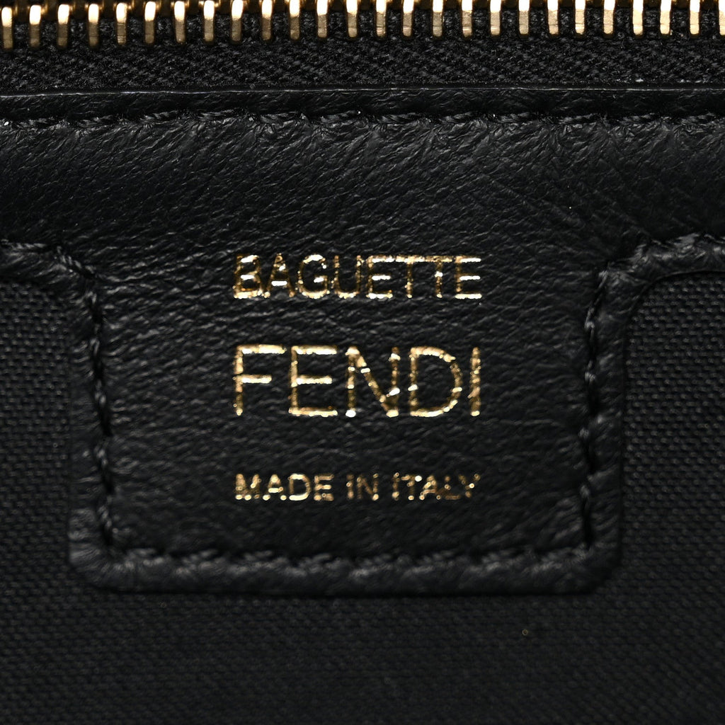 Nappa FF 1974 Embossed Baguette Black