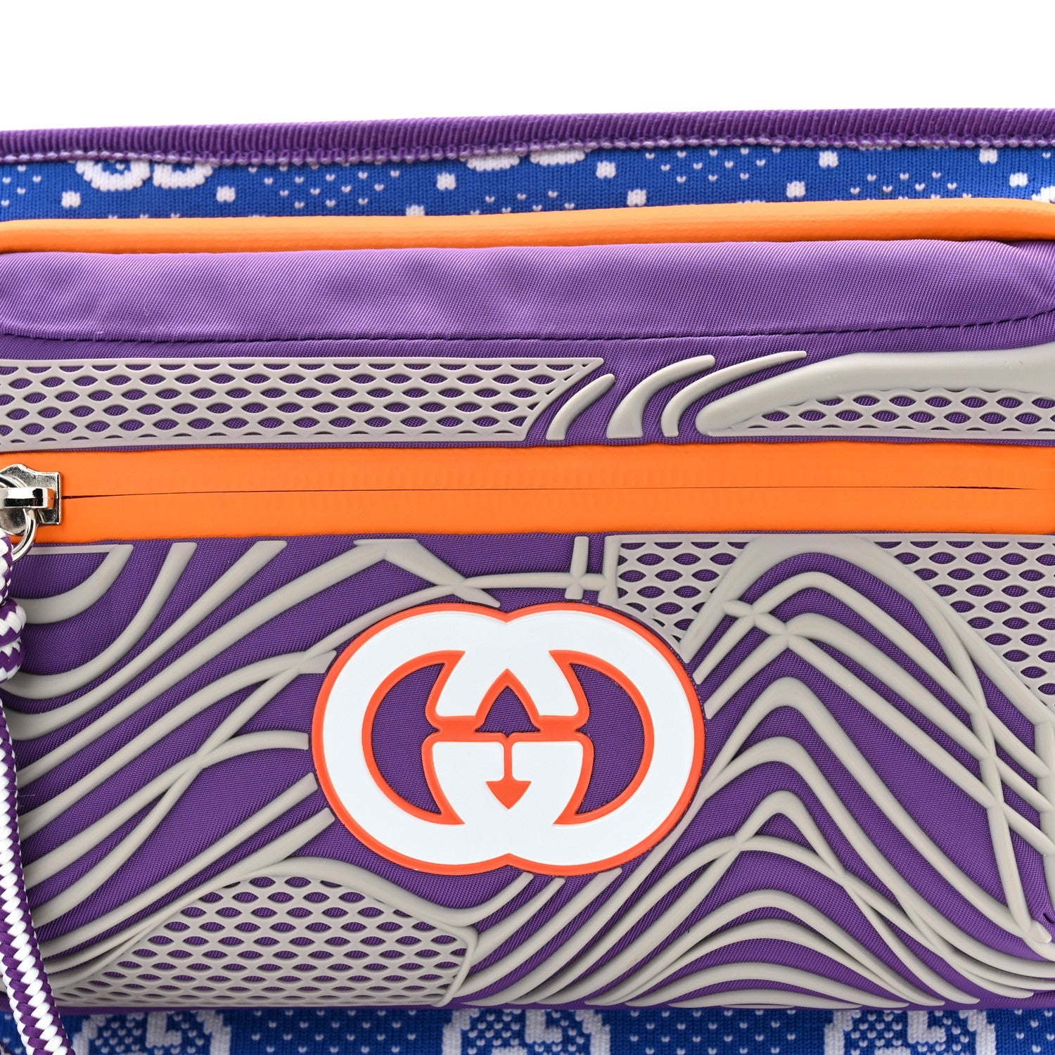 Jersey GG Monogram All Over Sporty Belt Bag Grey White Multicolor