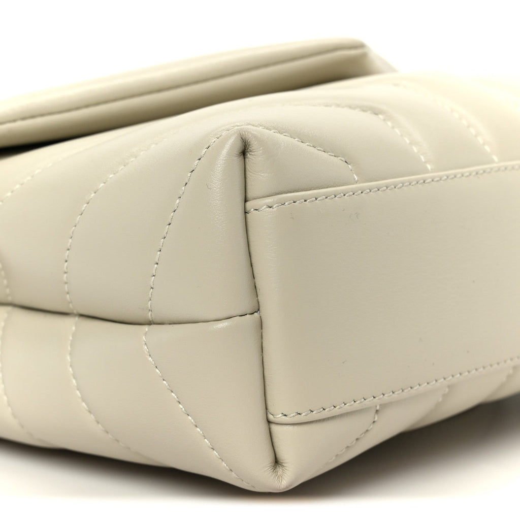 Calfskin Y Quilted Monogram Toy Loulou Crossbody Bag Crema Soft