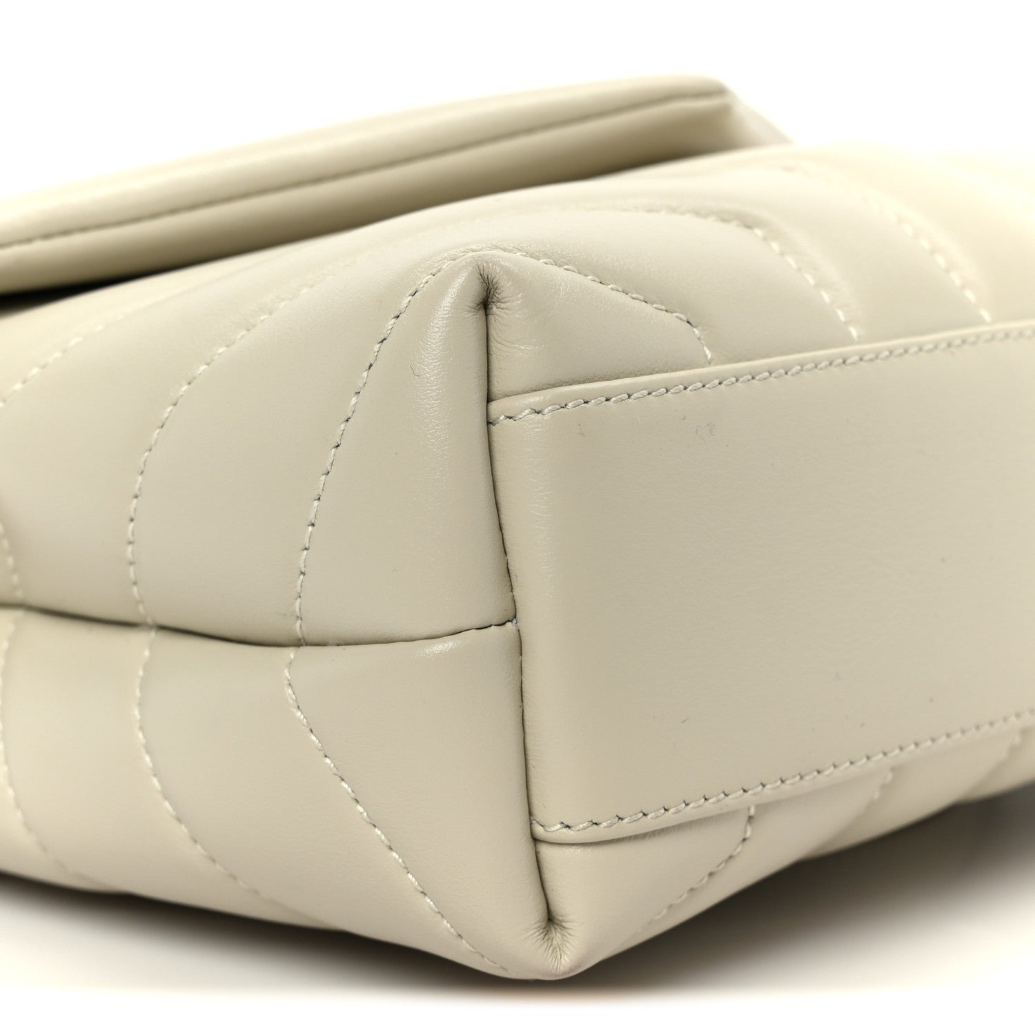 Calfskin Y Quilted Monogram Toy Loulou Crossbody Bag Crema Soft