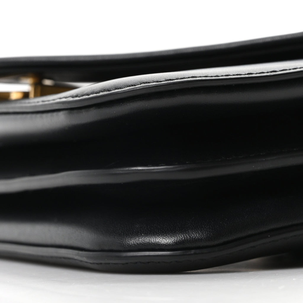 Calfskin Mount Envelope Bag Black