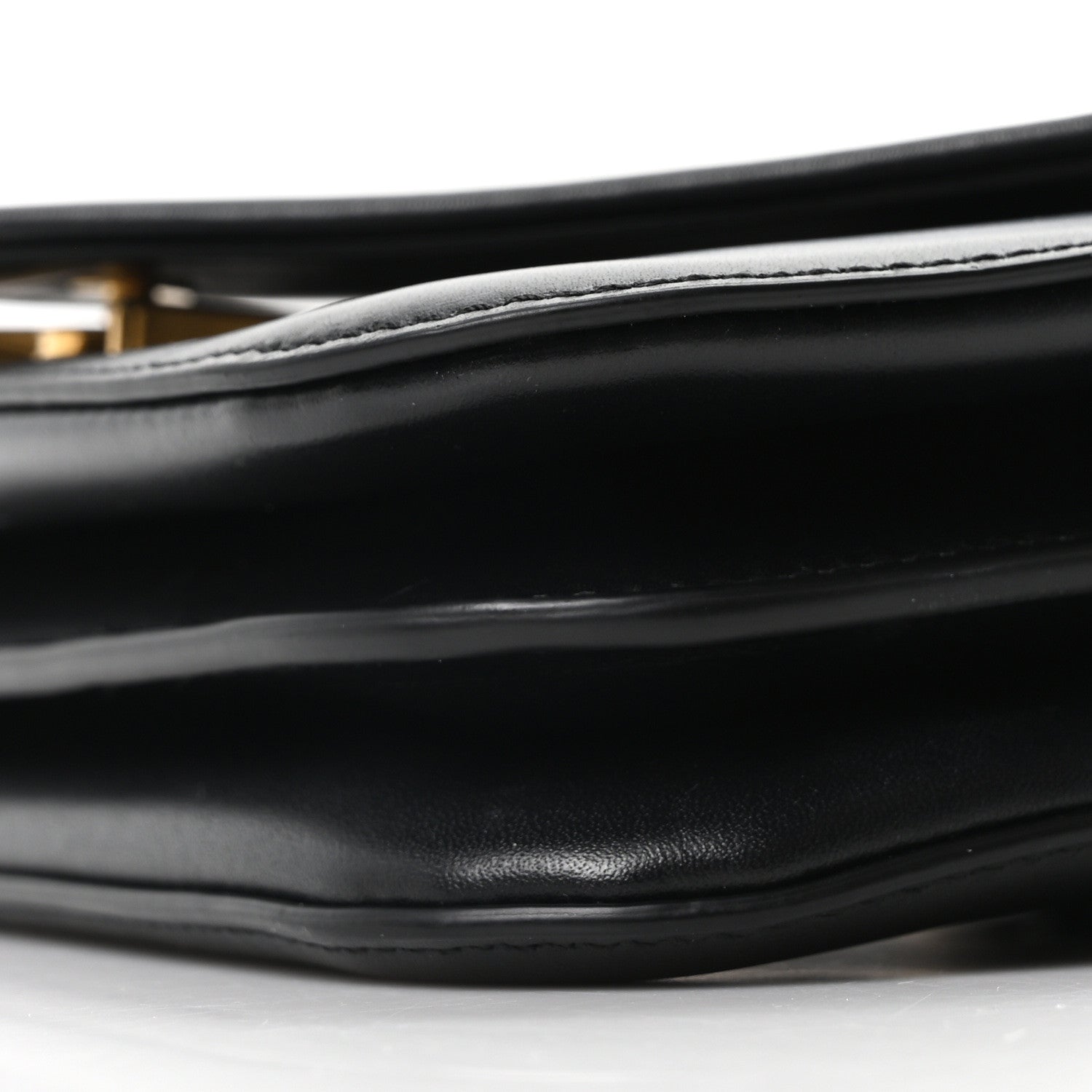 Calfskin Mount Envelope Bag Black