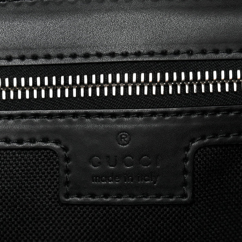GG Supreme Monogram Appia Calfskin Web Crossbody Bag Black Grey
