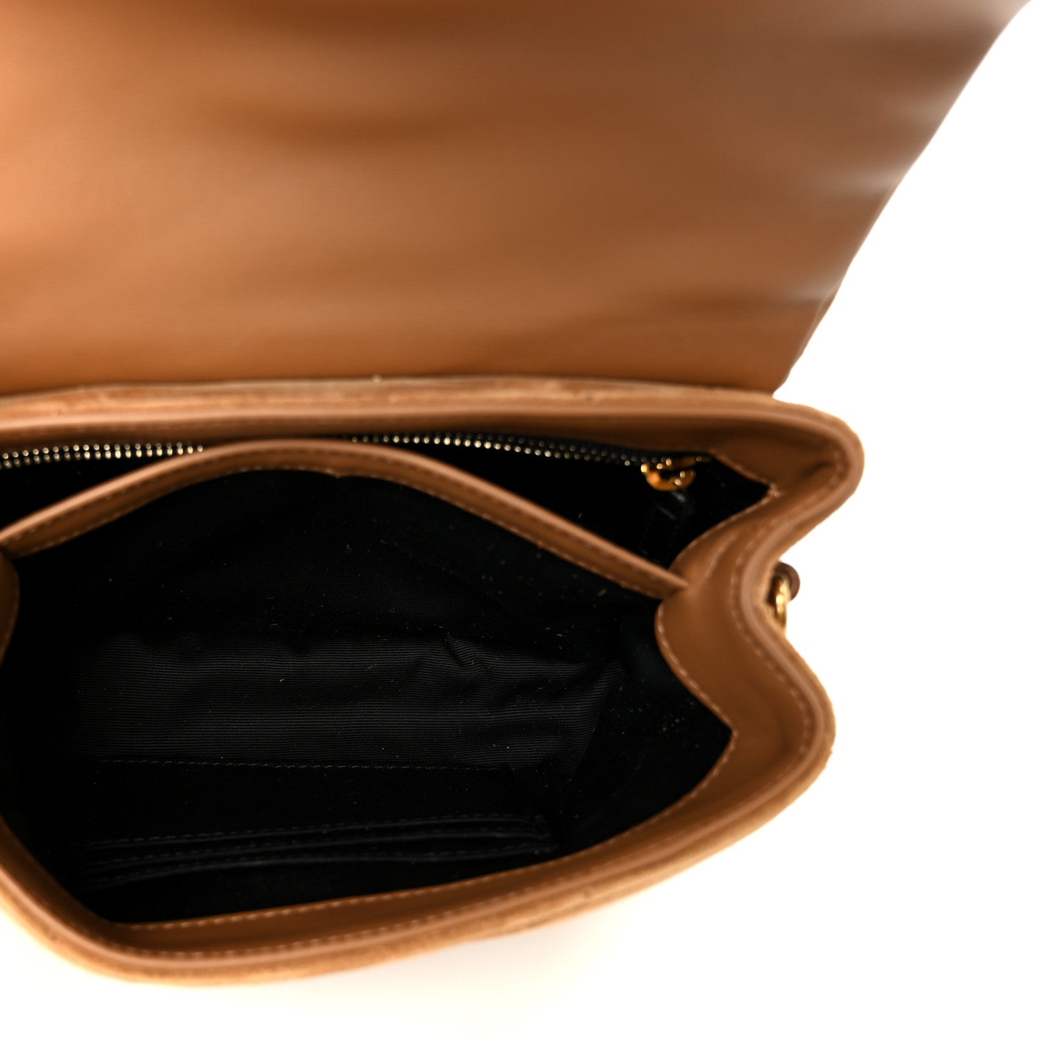 Suede Toy Loulou Shoulder Bag Cinnamon
