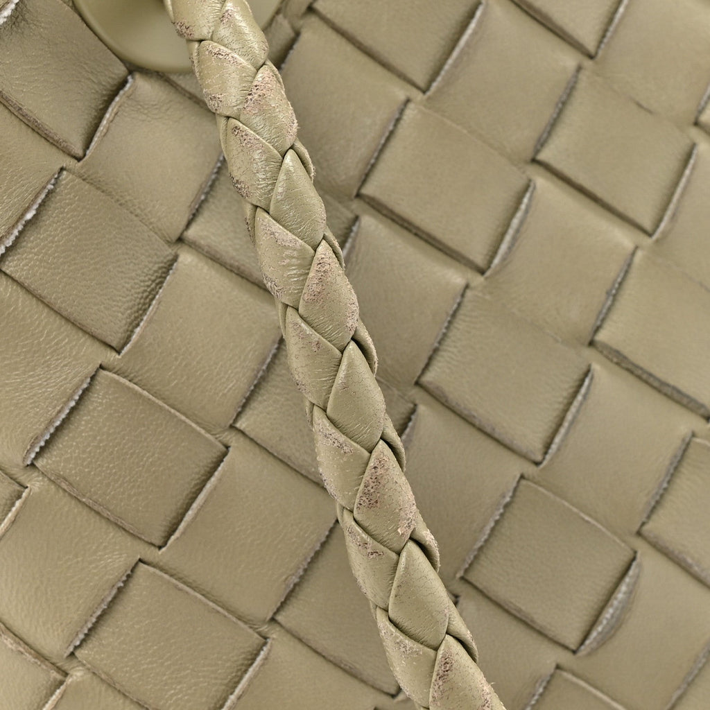 Nappa Intrecciato Small Andiamo Shoulder Bag Travertine