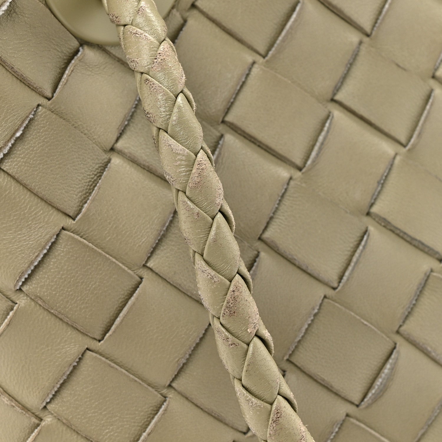 Nappa Intrecciato Small Andiamo Shoulder Bag Travertine