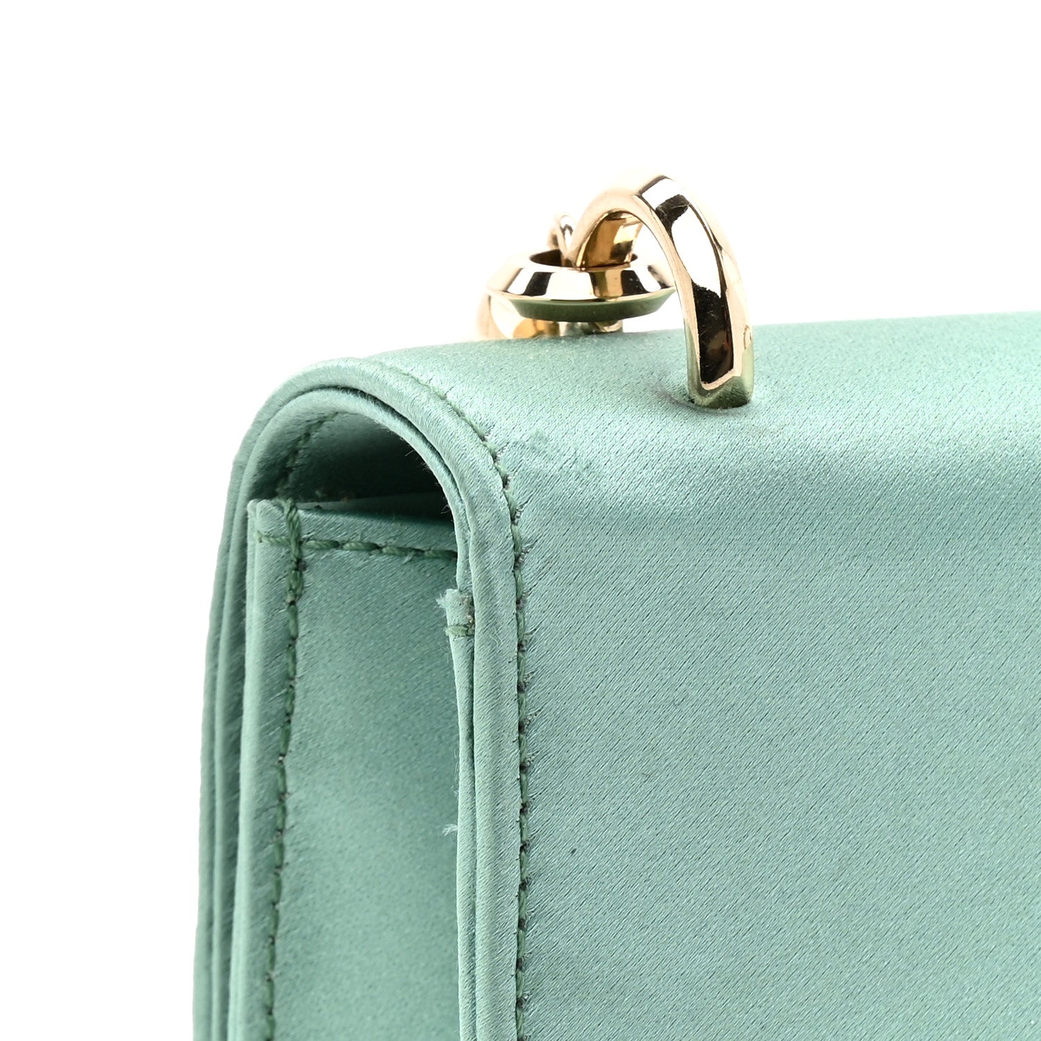 Satin Pearl Varenne Shoulder Bag Green