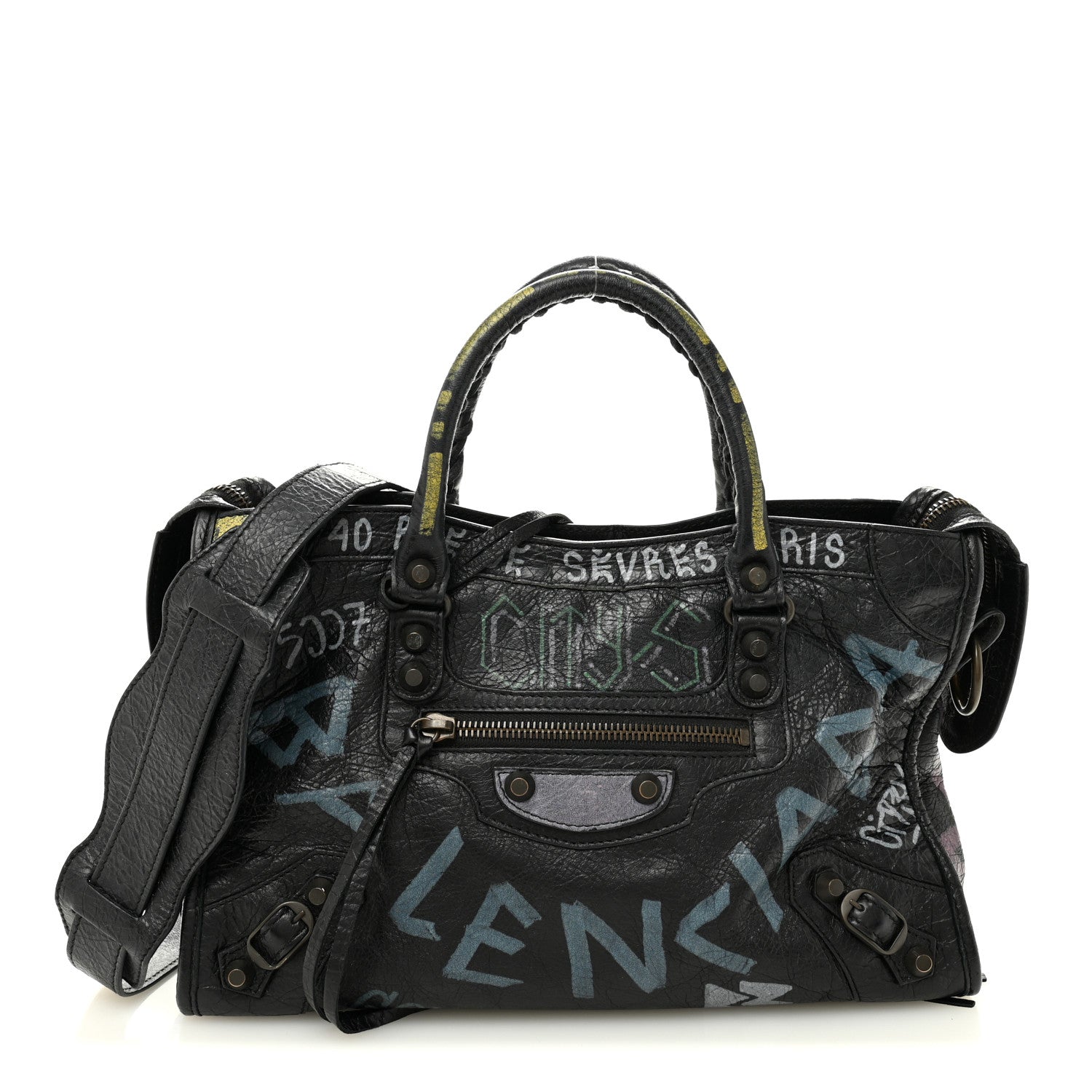 Agneau Graffiti All Over Classic Hardware S City Black Multicolor