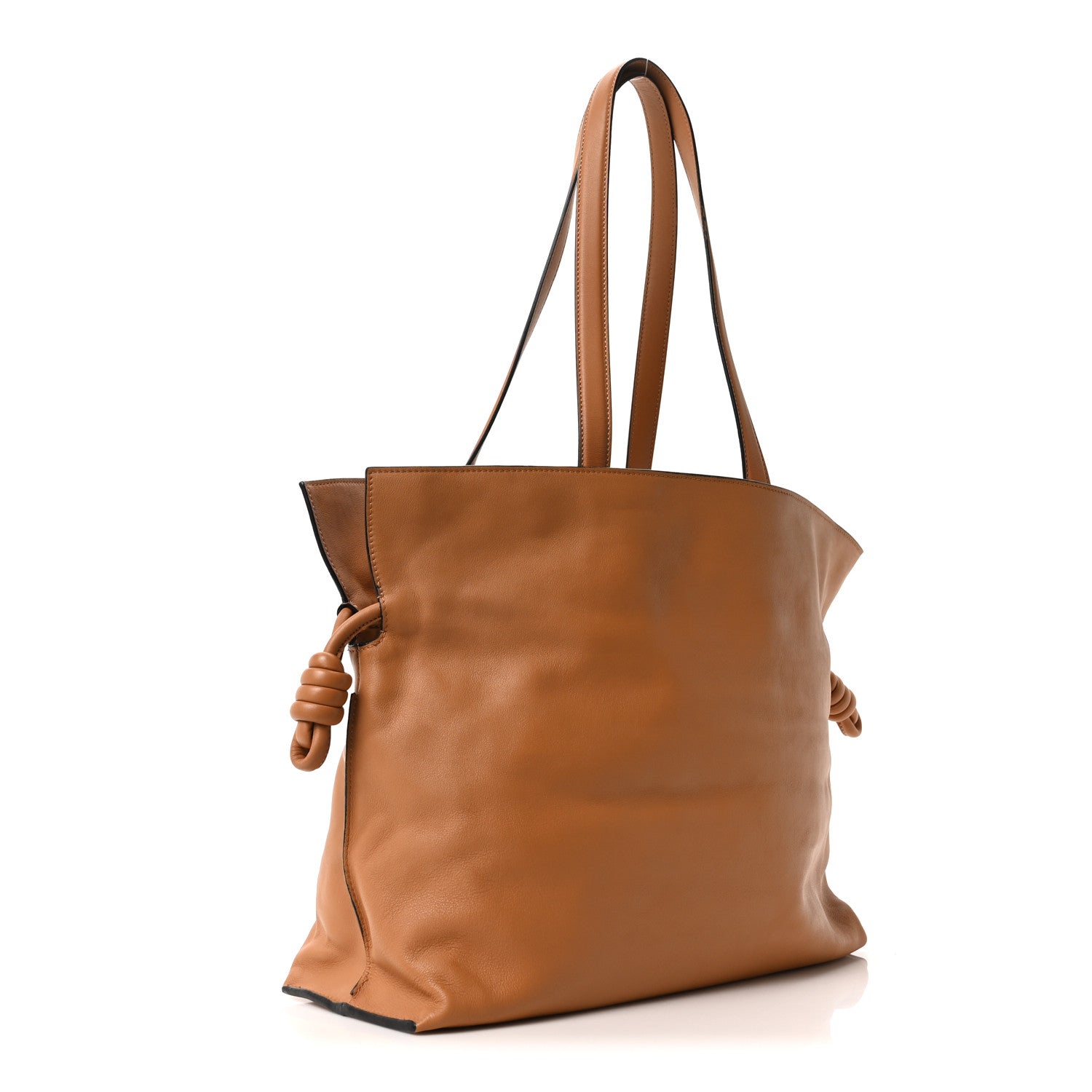 Calfskin Large Flamenco Knot Bag Warm Desert
