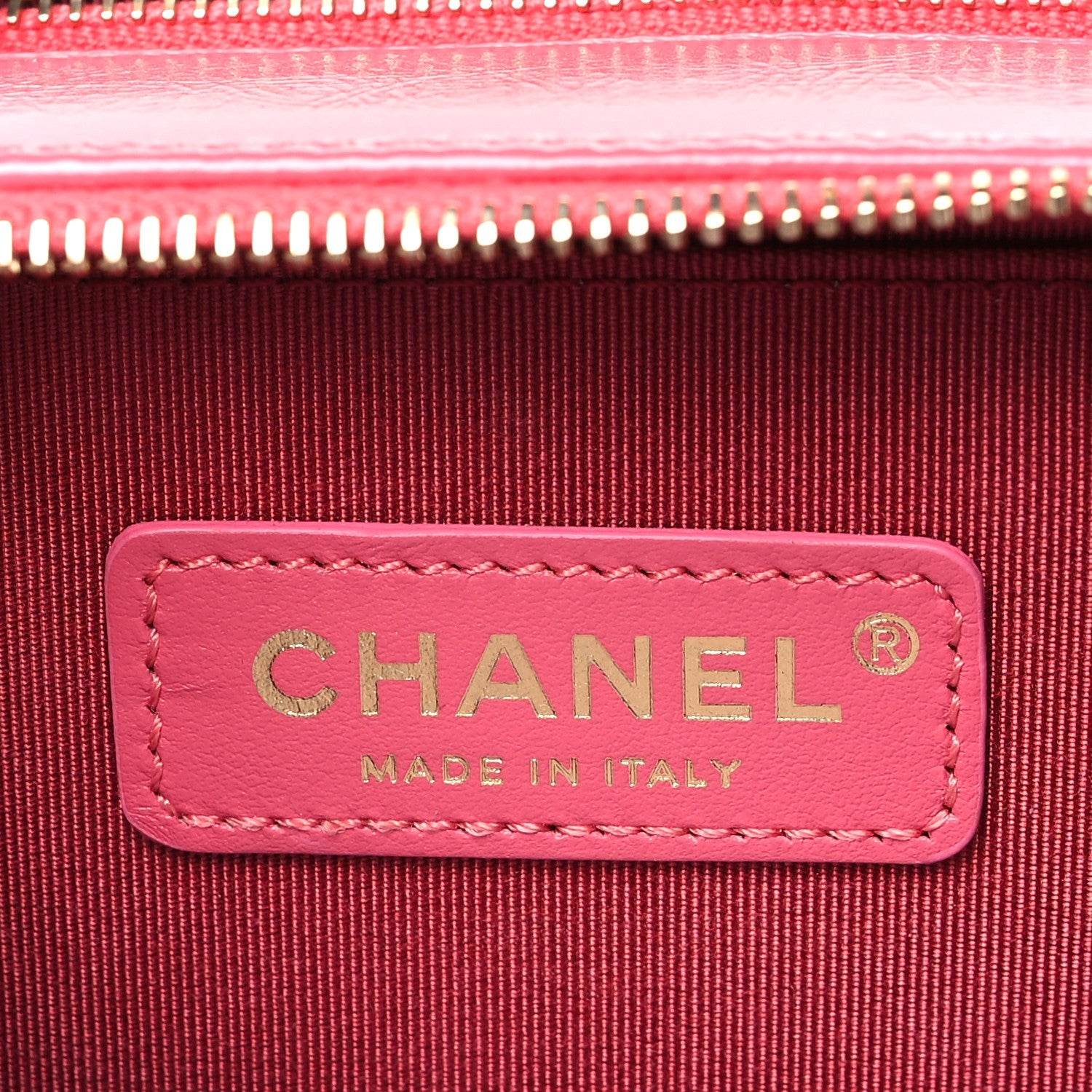 Crumpled Calfskin Quilted Mini Get Round Top Handle Vanity Case Pink