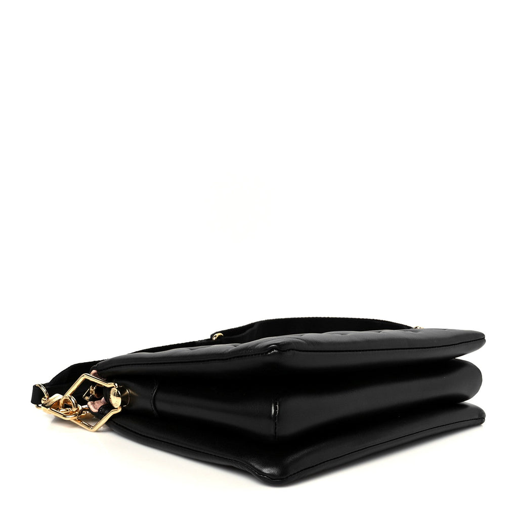Lambskin Embossed Monogram Coussin PM Black