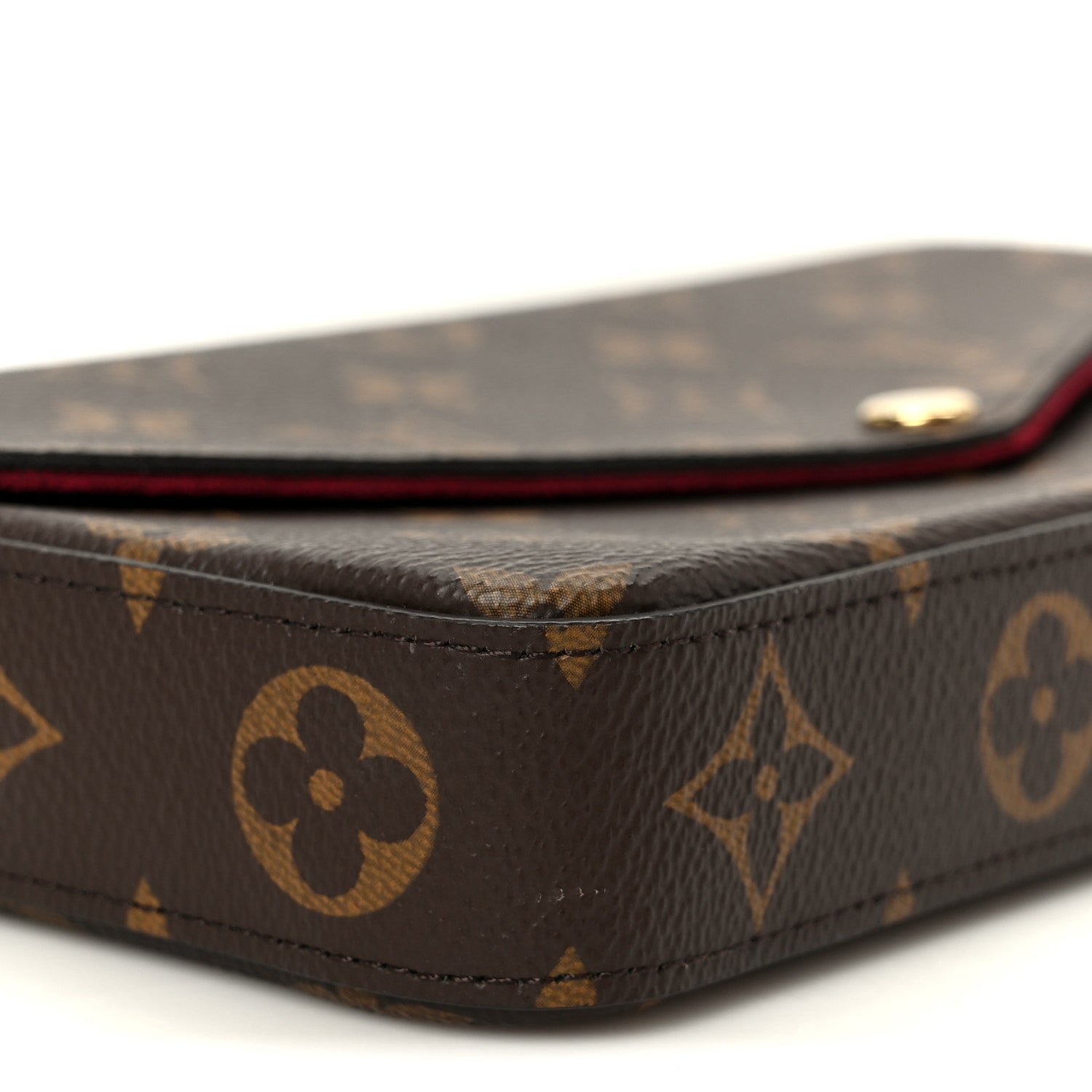 Monogram Pochette Felicie Chain Wallet Fuchsia
