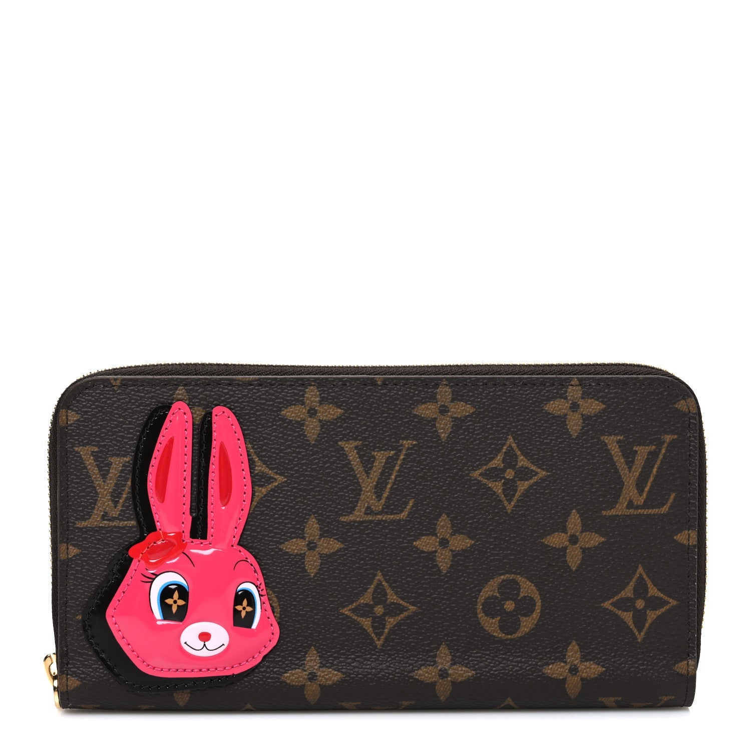 LV X SY  Monogram Rabbit Zippy Wallet Pink