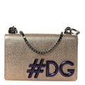 Metallic Calfskin DG Girls Millennials Crossbody Bag Gold