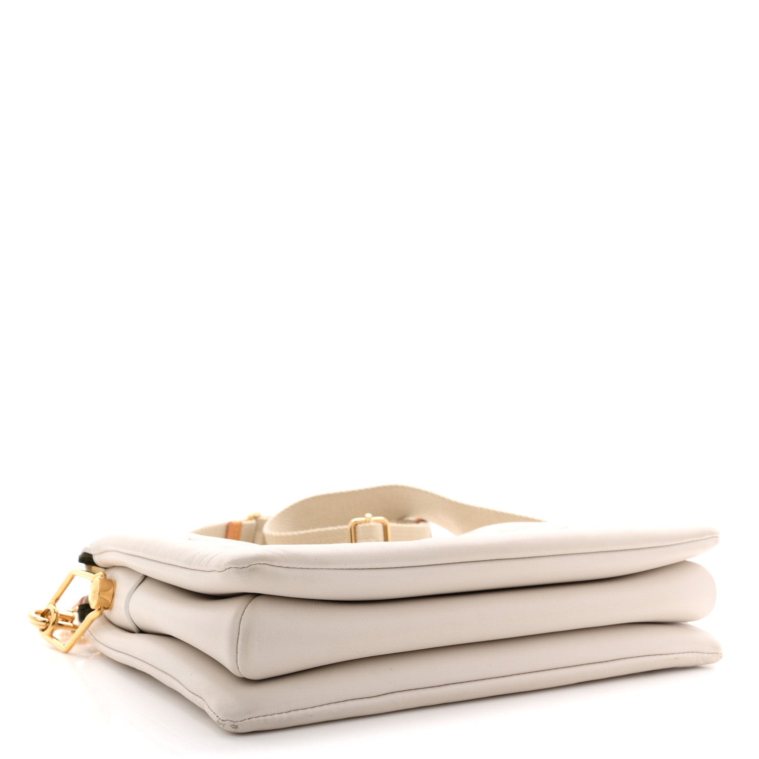 Lambskin Embossed Monogram Coussin PM Beige Cream