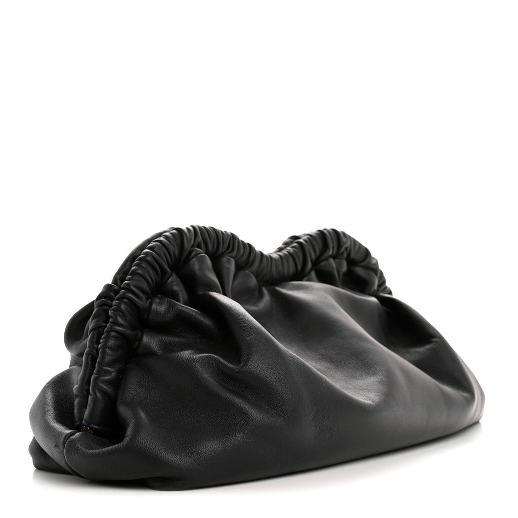 Lambskin Cloud Clutch Black Flamma