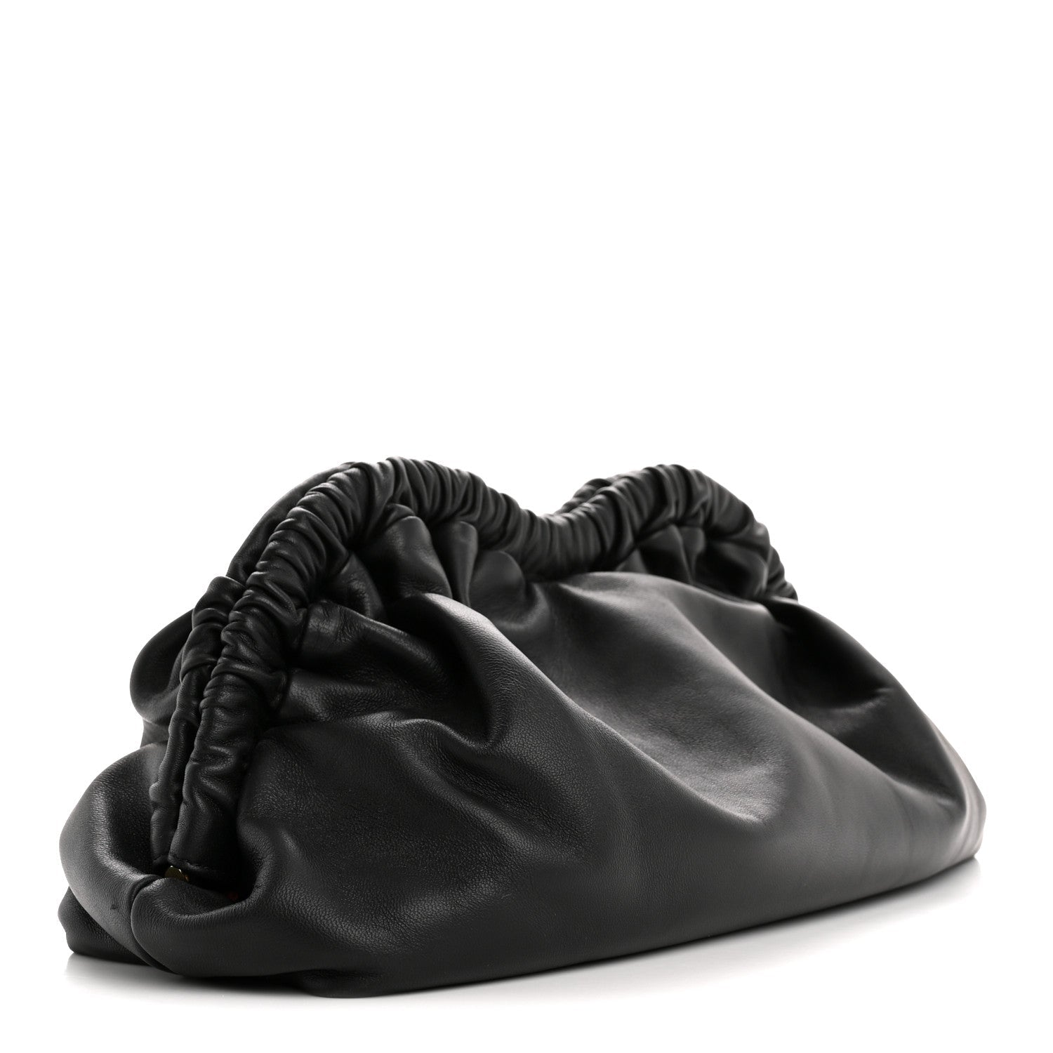 Lambskin Cloud Clutch Black Flamma
