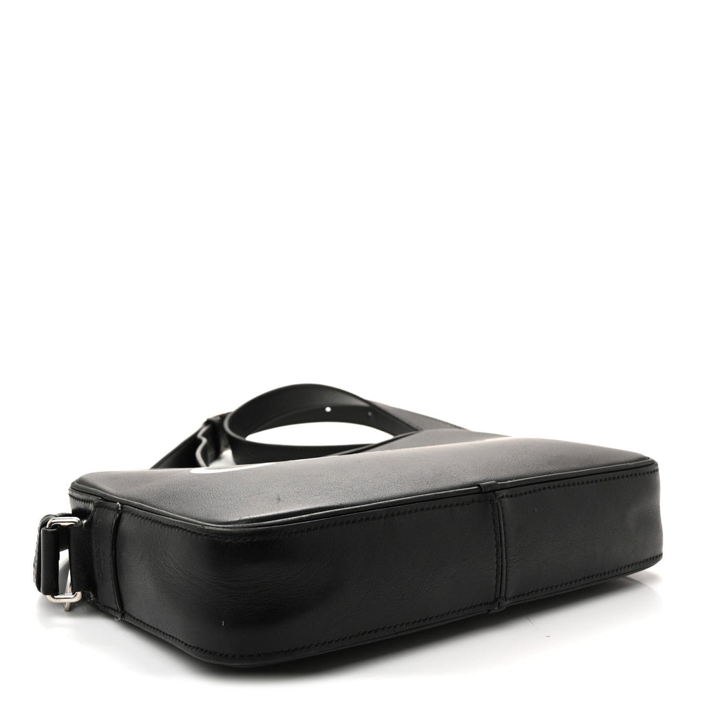 Smooth Calfskin Medium Messenger Bag Black