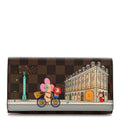 Damier Ebene 2022 Christmas Animation Paris Sarah Wallet Pink