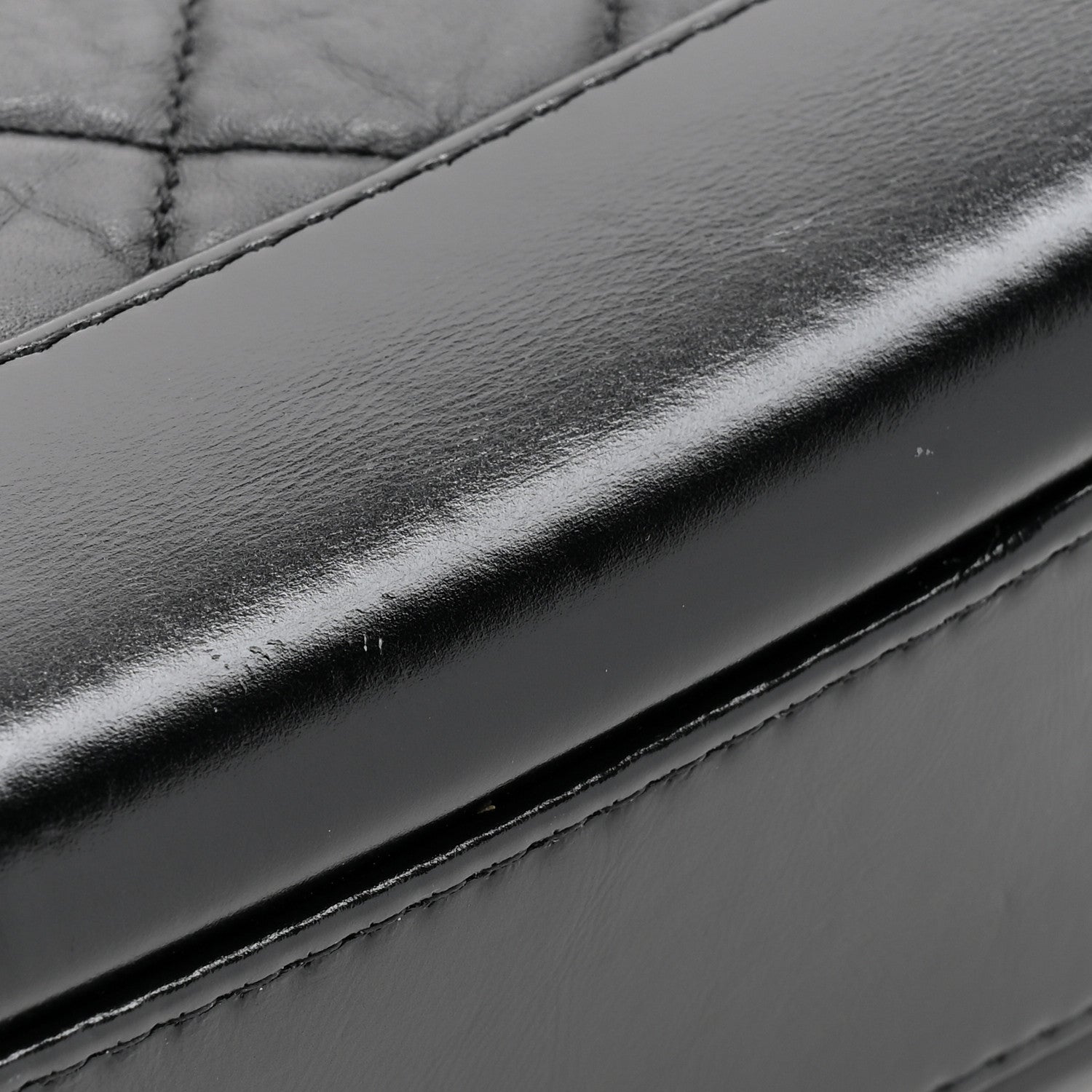 Aged Calfskin Quilted Small Gabrielle Hobo Black