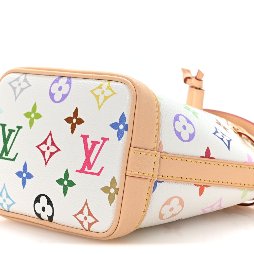 LV x TM Monogram Multicolor Nano Noe NV White