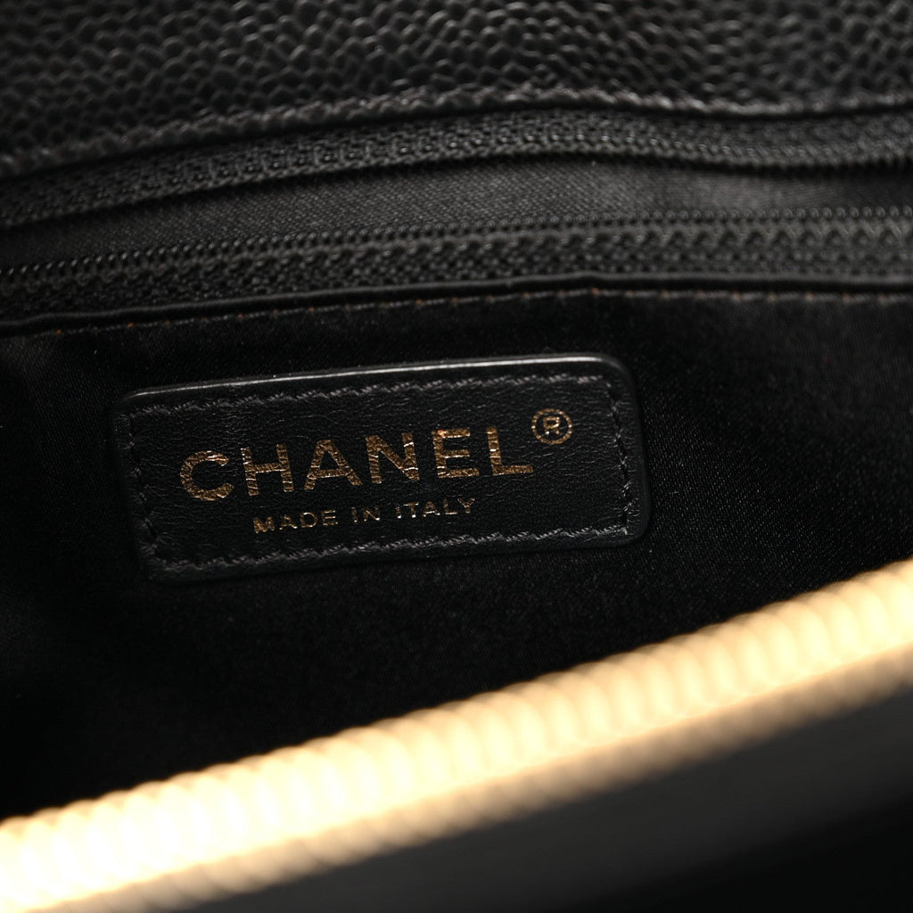 Caviar Quilted Grand Shopping Tote GST Black