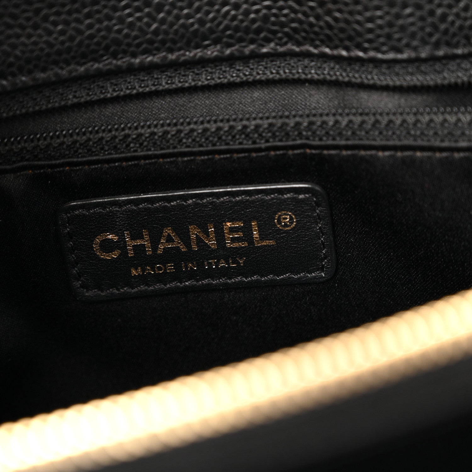 Caviar Quilted Grand Shopping Tote GST Black