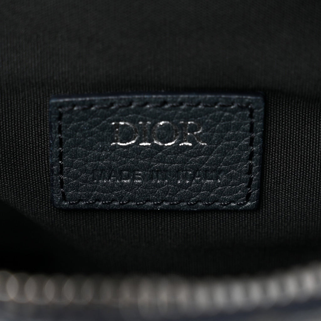 Oblique Mens Saddle Bag Black Blue