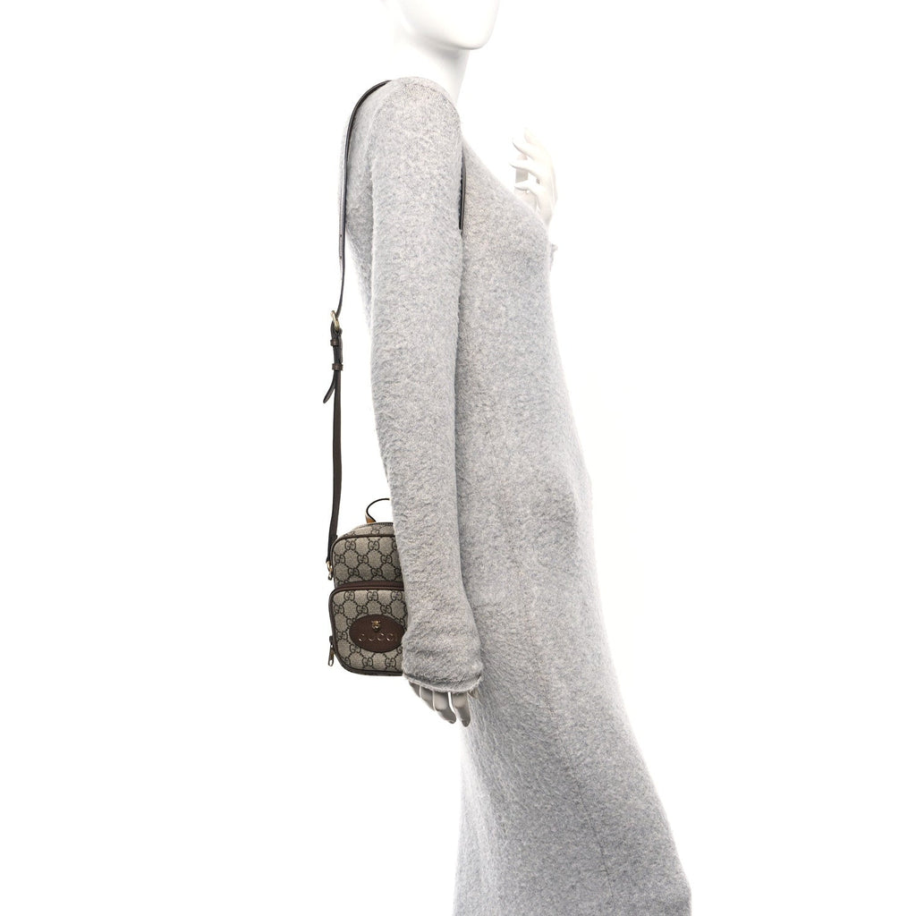 GG Supreme Monogram Mini Neo Vintage Double Zip Messenger Bag Beige New Acero Crop