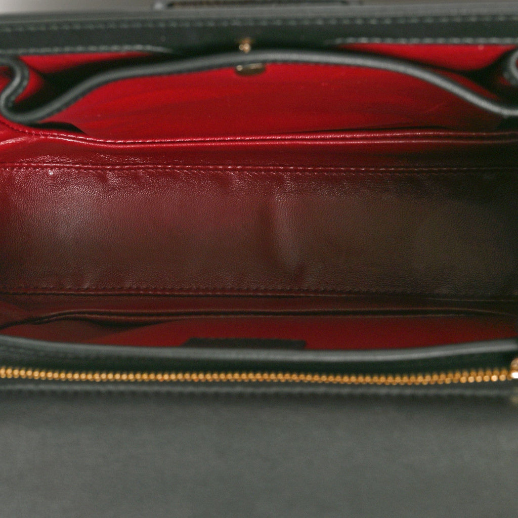 Skipper Calf Web Medium Bamboo 1947 Top Handle Bag Black