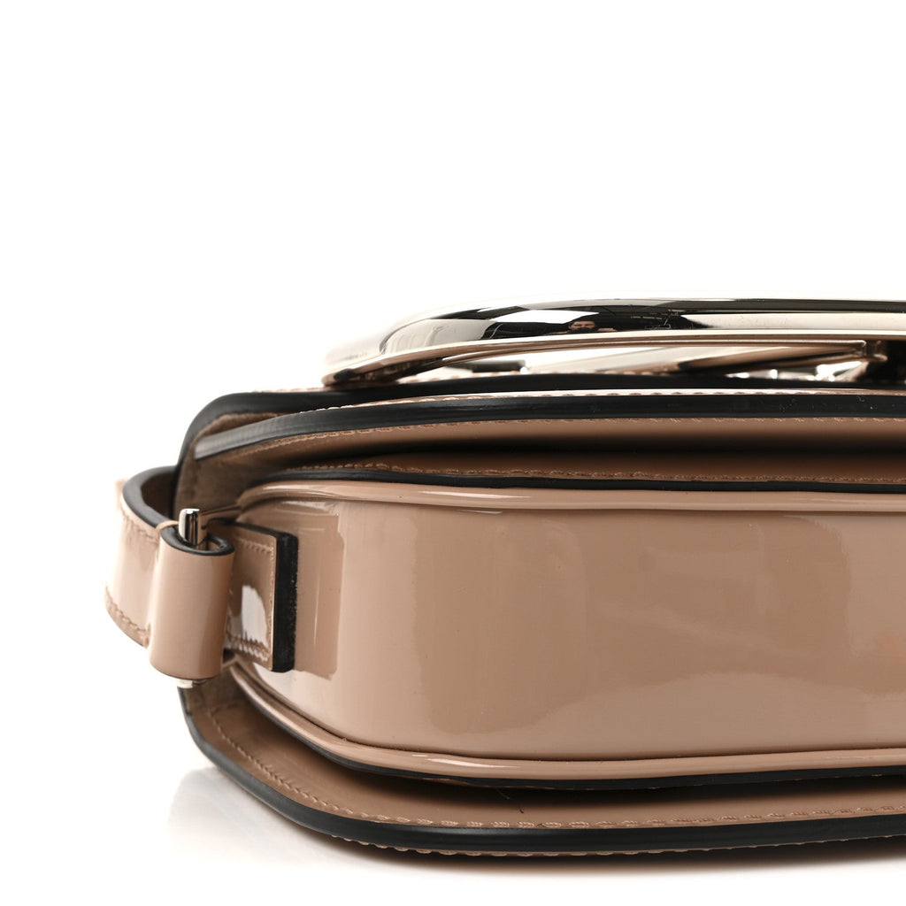 Patent Small Supervee Crossbody Bag Rose Cannelle