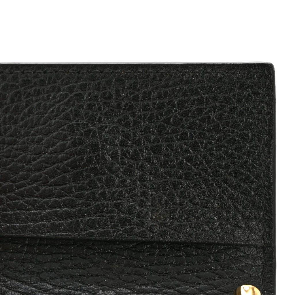 Dollar Calfskin GG Supreme Monogram GG Marmont 6 Key Holder Case Black Beige Ebony