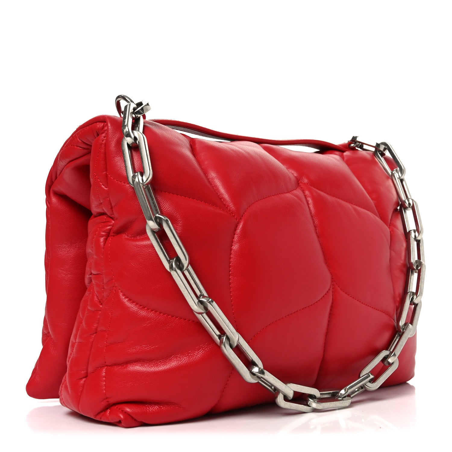 Nappa Pillow Quilted Softie Bag Lancaster Red