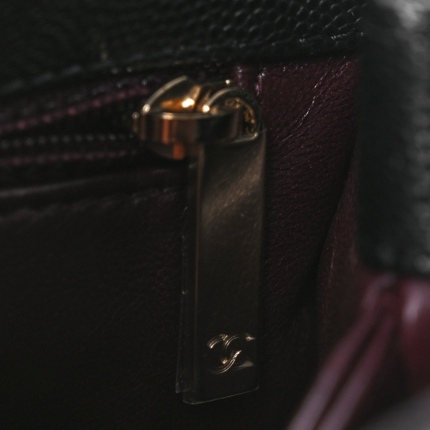 Caviar Quilted Mini Coco Handle Flap Black