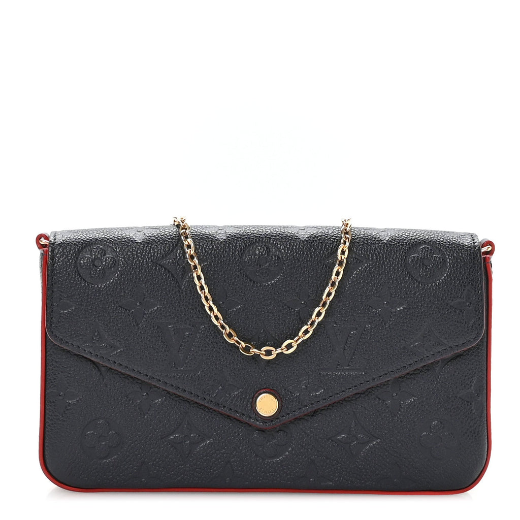 Empreinte Pochette Felicie Chain Wallet Marine Rouge