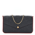 Empreinte Pochette Felicie Chain Wallet Marine Rouge