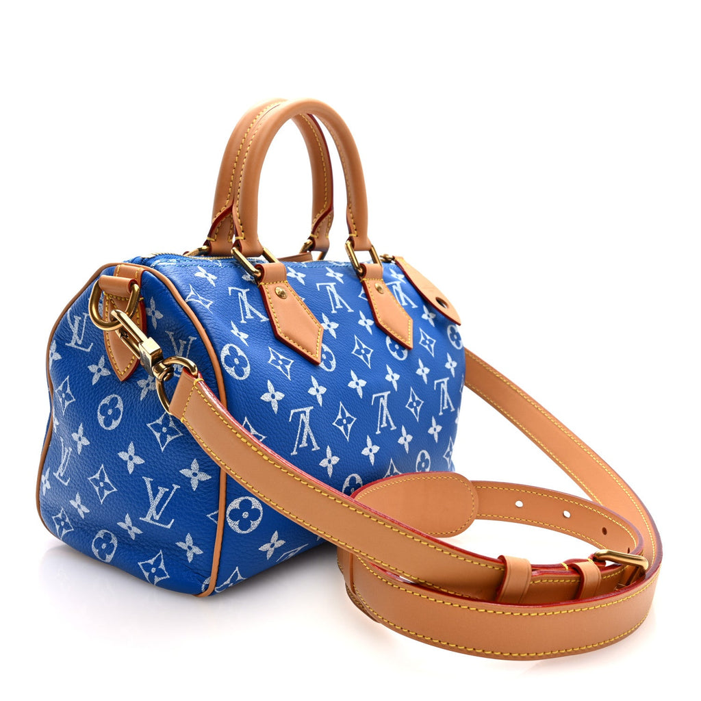 Calfskin Monogram Speedy P9 Bandouliere 25 Blue