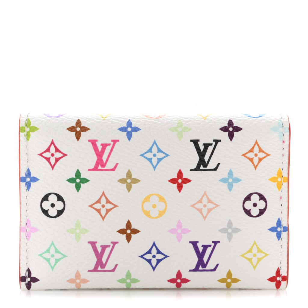 LV X TM Monogram Multicolor Slim  Holder White
