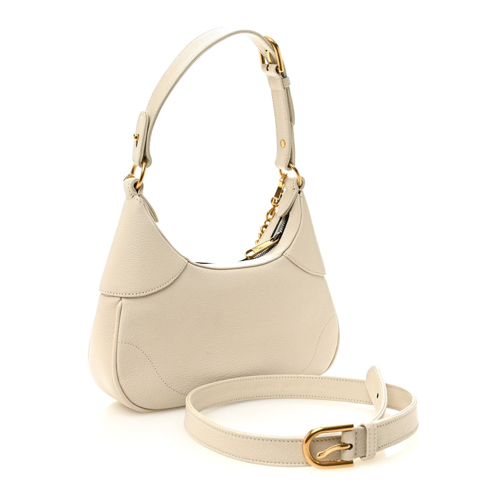 Goatskin Small Aphrodite Shoulder Bag Mystic White