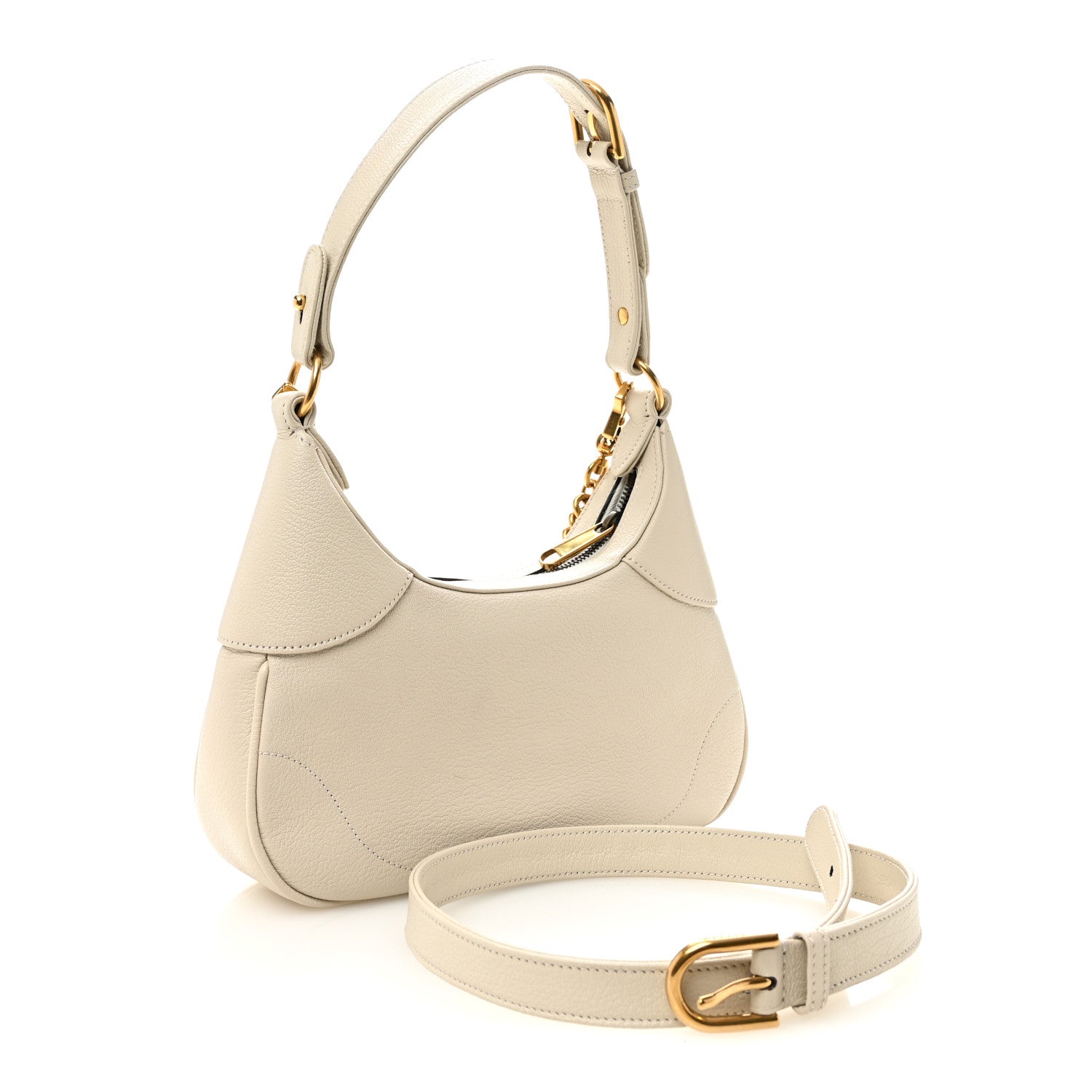Goatskin Small Aphrodite Shoulder Bag Mystic White