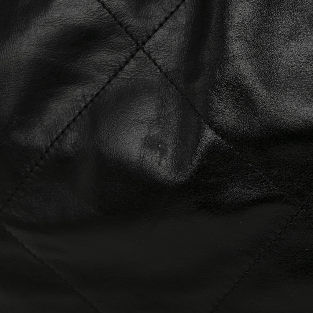 Shiny Calfskin Quilted Small Chanel 22 Black
